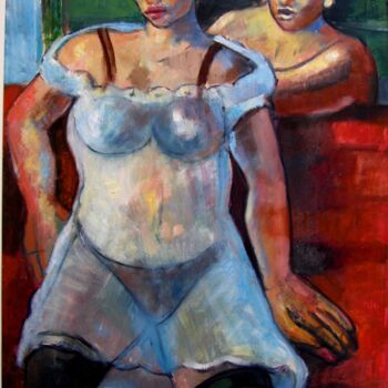 Pintura intitulada "mus004 - Mulheres d…" por Luiz Carlos De Andrade Lima, Obras de arte originais, Óleo