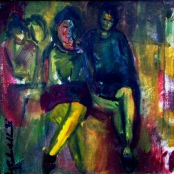 Painting titled "mus087 - Figuras" by Luiz Carlos De Andrade Lima, Original Artwork, Oil