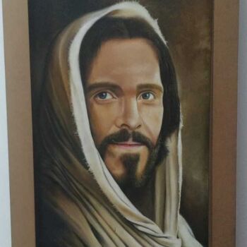 Pittura intitolato "O Cristo Vivo" da Luiz José Teodoro, Opera d'arte originale, Olio