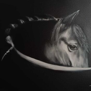 Painting titled "The Horse" by Luiz José Teodoro, Original Artwork, Oil