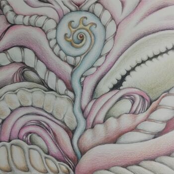 Dessin intitulée "Espiral Cósmica" par Luiza Vieira, Œuvre d'art originale, Crayon