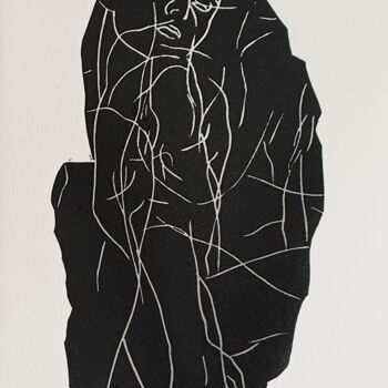 Gravures & estampes intitulée "Wcielenie V" par Luiza Kasprzyk, Œuvre d'art originale, Linogravures