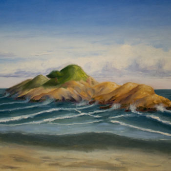 Painting titled "007 ILHA POMBEBA PR…" by Luiz Couto Junior, Original Artwork, Oil