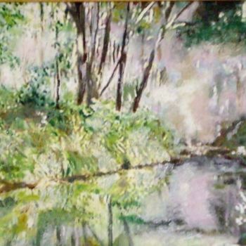 Painting titled "Fog in the forest" by Boutique Vivant, Original Artwork