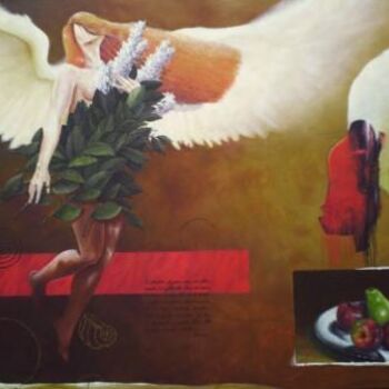 Painting titled "Anjo Torto" by Luiz Pego Artista Plastico, Original Artwork