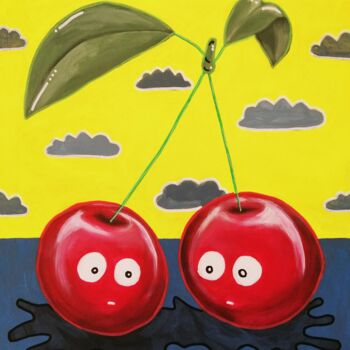 Pintura intitulada "Cherry sibling" por Lukas Pavlisin, Obras de arte originais, Acrílico