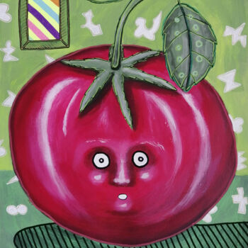 Malarstwo zatytułowany „Tomato” autorstwa Lukas Pavlisin, Oryginalna praca, Akryl