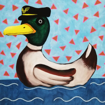 Pintura intitulada "Capt. Duck" por Lukas Pavlisin, Obras de arte originais, Acrílico