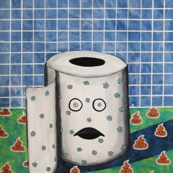 Картина под названием "Toilet paper" - Lukas Pavlisin, Подлинное произведение искусства, Акрил