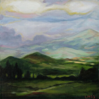 Painting titled "Removed landscape" by Luke Morgan, Original Artwork, Oil