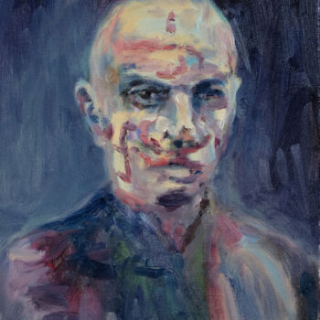 Painting titled "Portrait of a humil…" by Luke Morgan, Original Artwork, Oil