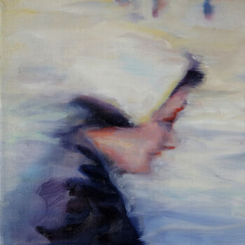 Painting titled "Study for frozen sk…" by Luke Morgan, Original Artwork, Oil