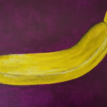 Painting titled "Banana study" by Luke Lord, Original Artwork, Acrylic