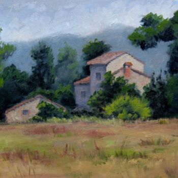Pintura intitulada "Italian Farmhouse" por Lula, Obras de arte originais, Óleo
