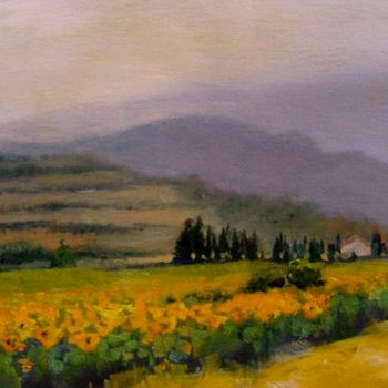 Peinture intitulée "Sunflowers" par Lula, Œuvre d'art originale, Huile