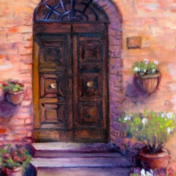 "Italian Doorway" başlıklı Tablo Lula tarafından, Orijinal sanat, Petrol