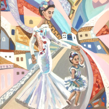 "“Seville April Fair”" başlıklı Tablo Pintor Nicolas tarafından, Orijinal sanat, Petrol