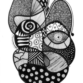 Dibujo titulada "Intuition 05" por Lumagayo, Obra de arte original, Tinta