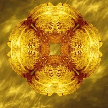 Arte digitale intitolato "soleil fil d'or" da Marc Oliviero, Opera d'arte originale