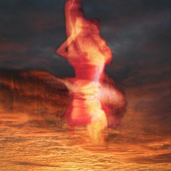 Arte digitale intitolato "flamme aerienne" da Marc Oliviero, Opera d'arte originale