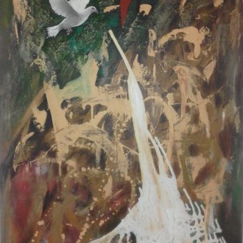 Pintura intitulada "Paz" por Luisa Miguel Mutisse, Obras de arte originais, Acrílico
