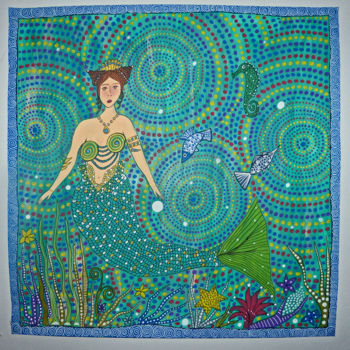 Dessin intitulée "Sirène" par Luna A, Œuvre d'art originale, Marqueur