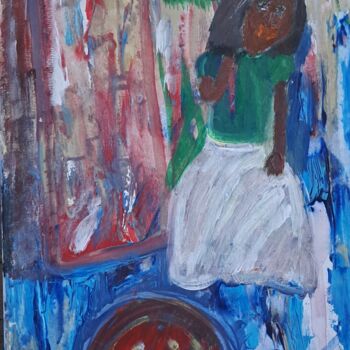 Pittura intitolato "La dama negra" da Luna Hita, Opera d'arte originale, Acrilico