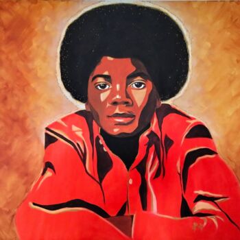 Painting titled "Portrait de Michael…" by Lune Et Animo, Original Artwork, Acrylic
