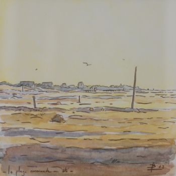 Painting titled "Merville plage" by Bernard Lunel, Original Artwork