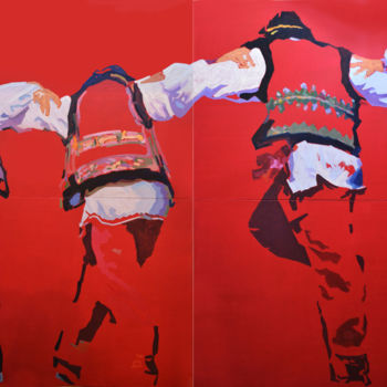 Pintura intitulada "Arkan. Ritual Dance…" por Marian Luniv, Obras de arte originais, Óleo