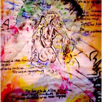 Картина под названием "Diane la chasseresse" - Luna, Подлинное произведение искусства, Масло