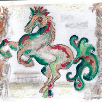 Desenho intitulada "caballo" por Mir Lusewix, Obras de arte originais, Outro