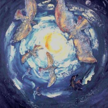 绘画 标题为“girones en el cielo…” 由Mir Lusewix, 原创艺术品, 油