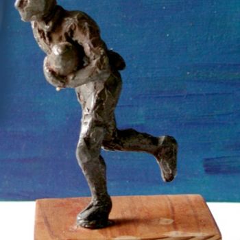 Sculpture intitulée "rugbyer3" par Mir Lusewix, Œuvre d'art originale, Métaux