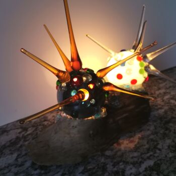 Sculpture titled "Corona Light 4" by Cazenave, Original Artwork, Glass