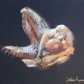 Σχέδιο με τίτλο "Jonathan" από Lutin, Αυθεντικά έργα τέχνης, Κοντέ