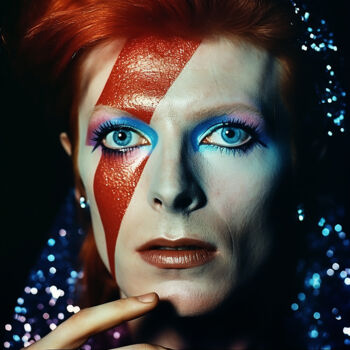 "Bowie Stardust" başlıklı Dijital Sanat Luuk Denekamp tarafından, Orijinal sanat, AI tarafından oluşturulan görüntü