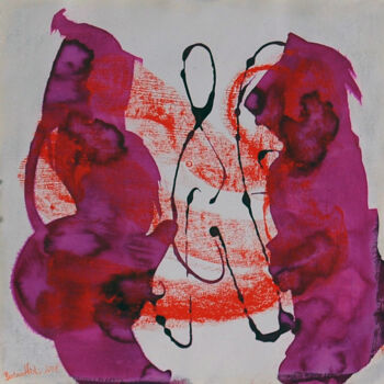 Peinture intitulée "movimento uno" par Luzena Di Barbara Walder, Œuvre d'art originale, Encre