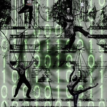 Grafika cyfrowa / sztuka generowana cyfrowo zatytułowany „Big-Data” autorstwa Luzatie Smith, Oryginalna praca, Malarstwo cyf…