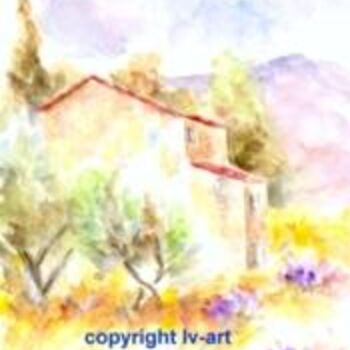 Painting titled "provence" by Lv-Artiste.Peintre Lvartistepeintre, Original Artwork