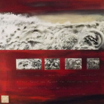 Painting titled "Fenêtre sur mer" by Ly-Rose, Original Artwork