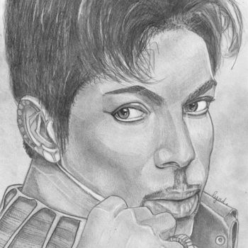 Drawing titled "Prince" by Eric Schroedel, Original Artwork, Graphite