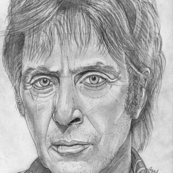 Drawing titled "Al pacino" by Eric Schroedel, Original Artwork, Graphite