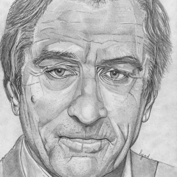 Drawing titled "Robert de Niro" by Eric Schroedel, Original Artwork, Graphite