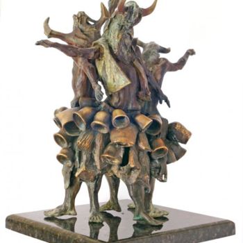 Sculpture titled "MUMMERS" by Lybomir Lazarov, Original Artwork, Metals