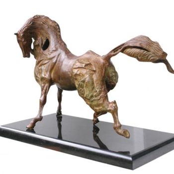 Sculpture titled "HORSE II" by Lybomir Lazarov, Original Artwork, Metals