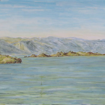 「Вид из бухты Базарн…」というタイトルの絵画 Lydmila Ignashkinaによって, オリジナルのアートワーク, テンペラ