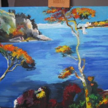 Painting titled "les calanques marse…" by Lyly, Original Artwork, Other