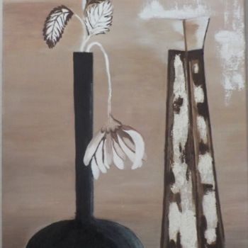 Malarstwo zatytułowany „"vases"” autorstwa Lydie De Brito, Oryginalna praca, Olej