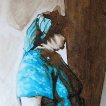 Pintura titulada "La Marocaine" por Lydie Lapalud, Obra de arte original